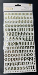American Crafts Thickers Gold Foam Letter Stickers Scrapbook Lowercase A-Z & 0-9