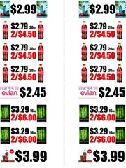 Custom Tags Stickers Drinks Cooler Store Market Business Any Price 8.5″ x 10.5″