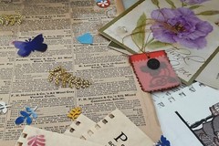 BIG 200 BUNDLE~JUNK JOURNAL SUPPLIES~6X6″ PAPER, IMAGES, ACCENTS & FUN FIBERS