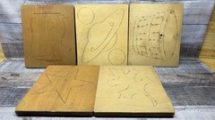 Ellison AccuCut Scroll Planets Star Leaf Basket Die Cuts Lot Of (5) 12”x 10”