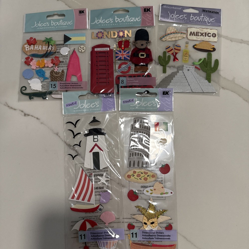Jolee’s Stickopotamus Destination London, Mexico, Italy Journaling New