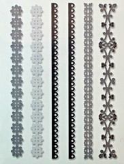 K&COMPANY Adhesive Borders – SHEER SIMPLICITY BLACK & WHITE – 26 pc