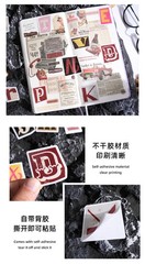 Letter Stickers 52 Pcs A-z Vintage Mini Boxed Adhesive Diy Sticker Gift Sealing