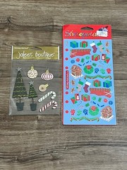 Vintage Stickopotamus Christmas Lot Of 2 Collage And Binder Sticker Festive
