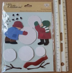 K & Co. Life’s Little Occasions Build A Snowman Winter Scrapbook Stickers