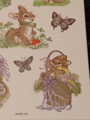 stickety-doo-da stickers Easter bunny rabbit holiday agc 4 sheets