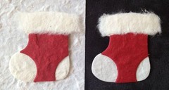 25 Stockings stocking Boots Handmade Mulberry Paper St Nick fireplace Christmas