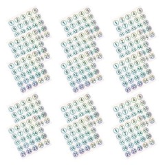 15 Sheets Number Stickers for Water Bottles Round Labels Sorting