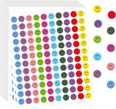6000PCS Smiley Face Stickers,tudents Teachers Supplies Small Happy Multi-colors