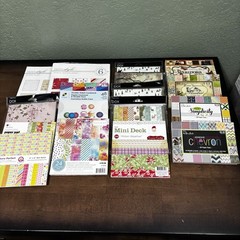 16 Scrapbook Paper Pad Stack Lot Card Making Junk Journal Craft Multiple Sizes