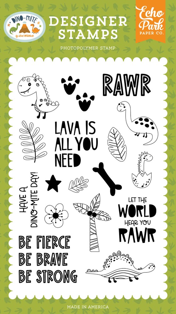 ECHO PARK Designer Die Set ACRYLIC STAMPS – BE FIERCE