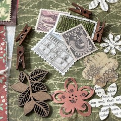 WINGS OF FANCY Junk Journal Supplies—HUGE VARIETY Paper Buttons Beads Ribbons