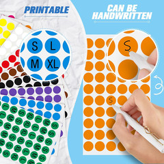 Epakh 4800 Pieces 1/2 Inch round Color Circle Dot Sticker Labels 10 Assorted Col