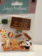 Jolee’s Boutique Scrapbook Sticker Day at the Zoo RARE HTF safari
