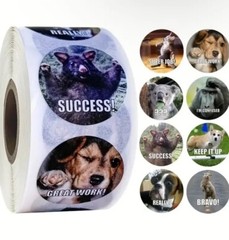 500PCS/Roll Dog Animals Motivational Stickers for Teachers Supplies Reward