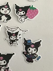 Lot Of 10 KUROMI Cute Vinyl Decal Stickers Laptop Water Bottle Scrapbook Diary 3
