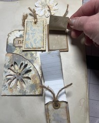 Handmade Junk Journal Pocket Tag “Note” Vintage Ephemera No. 3