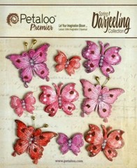9 Butterflies RED FUCHSIA – Sizes 3-21x25mm; 3-30x37mm; 3-38x42mm Pet DB