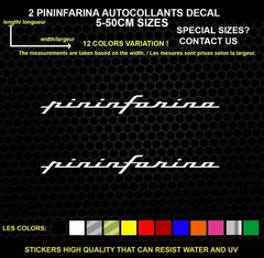 2 Pininfarina Decorative Stickers – Vehicles & Accessories, 2 Piece Set