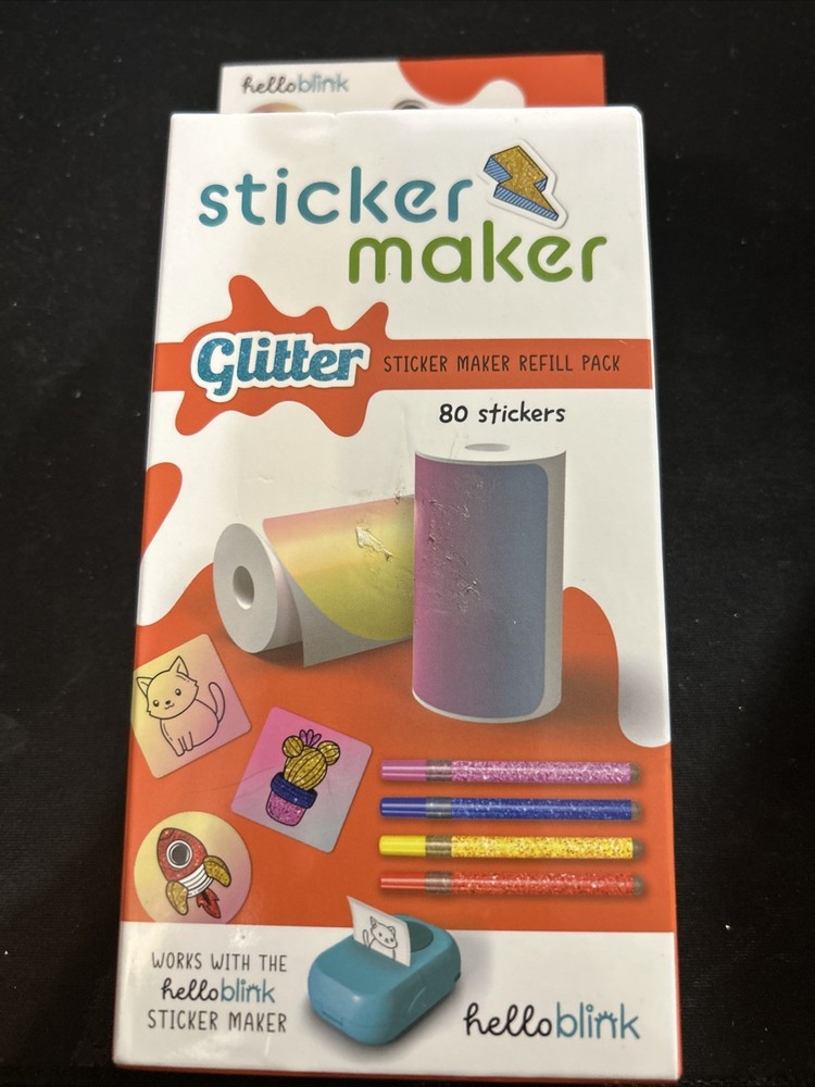 Hello Blink Glitter 80 Count Art and Design Maker Sticker Maker Refill Pack 7A