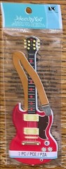 RARE Jolees Mini Red Rock Star Guitar BAND Musical Play Music Scrapbook Sticker