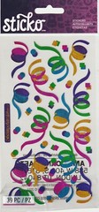 Sticko Classic stickers CONFETTI New Year’s Party theme 47151 FAST FREE ship!