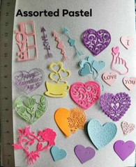 LOVE HEART VALENTINE PAPER DIE CUT FOR SCRAPBOOKING CARDMAKING EMBELISHMENT