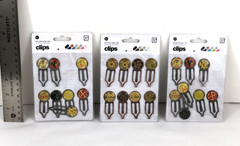 BasicGrey 3 Pkgs Decorative Paper Clips Metal Epoxy Journaling Scrapbooking