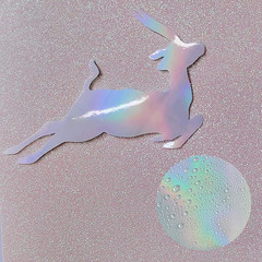 36 Sheets Holographic Sticker Paper Clear Vinyl Sheets Self-Adhesive Overlay Fil