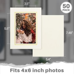 , 50 Pack, 4X6 Cardboard Photo Frame, Paper Picture Frame Cards with Easel fo…