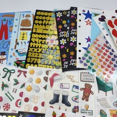 Huge collection of sticker sheets some used mixed themes scrapbook craft