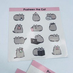 Pusheen the Cat Stickers 3 Identical Sheets of 12 Stickers 2018 Snack Relax New