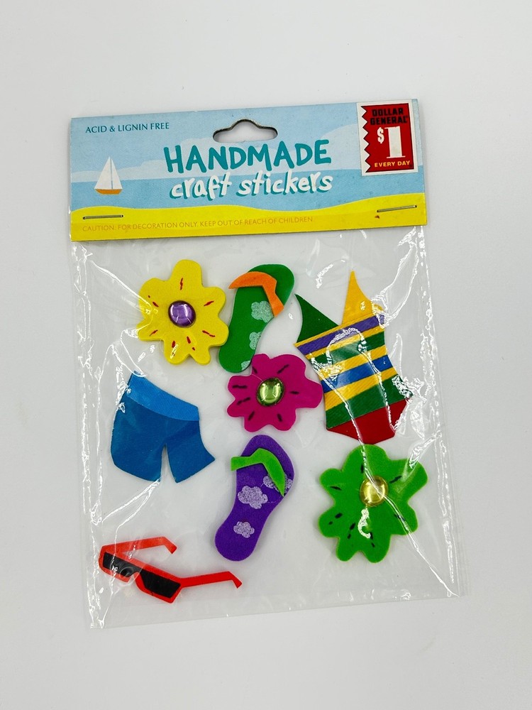 Handmade Craft Stickers Puffy Handmade Craft Stickers Pack