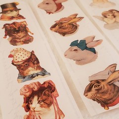 Vintage 90s John Grossman Gifted Line Stickers Angels Cherubs Cat Rabbits LOT