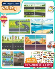 Zartores Reusable Sticker Book for Toddlers, Jelly Stickers for Kids, Waterproof