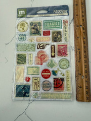 Making Memories Pebble Stickers Passport 30PC Misc Phrases Misc Sizes Scrapbook