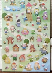 GAIA Fairy Tale PET Sticker Selection Alice Snow White Cinderella MADE IN JAPAN