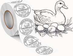 2Inch 500 Pcs Farm Fresh Duck Egg Stickers Unwashed Duck Egg Carton Labels – …