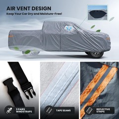 Ram 3500 Truck Cover Custom Fit 2019-2026 Crew Cab Cab Long Bed(8′) with Door…