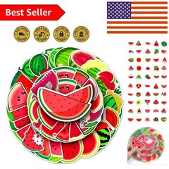 50PC Watermelon Stickers Pack – Tropical Fruit Decals for Fun Personalization