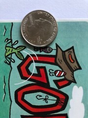 GONE FISHING Fun Phrase Sticker (1pc)9”x2.5”Frances Meyer•Border•Title Page•Pole