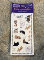 Vintage Heartline Hallmark Puppy Dog Stickers Party Favors Made In USA New