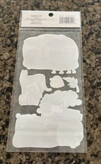 Recollections SAFARI Glitter Stickers 10 Pieces Animals Truck Plants