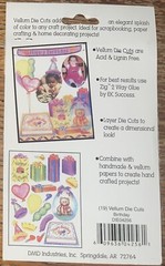 DMD Paper Reflections Happy Birthday Vellum Die-Cuts Gift Balloons Hat Scrapbook