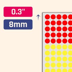 6000 Pack Small Colored Dot Stickers – 10 Colors, 1/4″ Round Labels for Color…