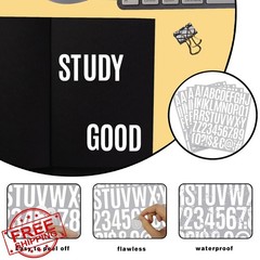 SXDMHYB White Letter Number Stickers 2 Inch