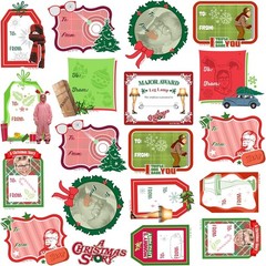 A CHRISTMAS STORY HOLIDAY LABELS DIE CUT VINYL 50 CT STICKER PACK