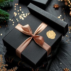 Gold Embossed Wax Seal Looking Heart Envelope Seals for Wedding Invitations