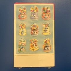 Vintage 80s Stickers Hallmark Scratch N Sniff Bubblegum Machine 1 Sheet