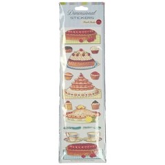 Cake & Tea Stickers Punch Studio Dimensional Design Acid-Free NIP